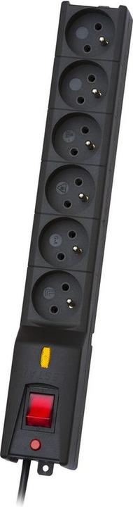 Actual product image Lestar LX 610 G-A surge protector 1.5m black Black 6 AC outputs 230 V 1 5 m (6x, CEE 7/5, 1.50 m)