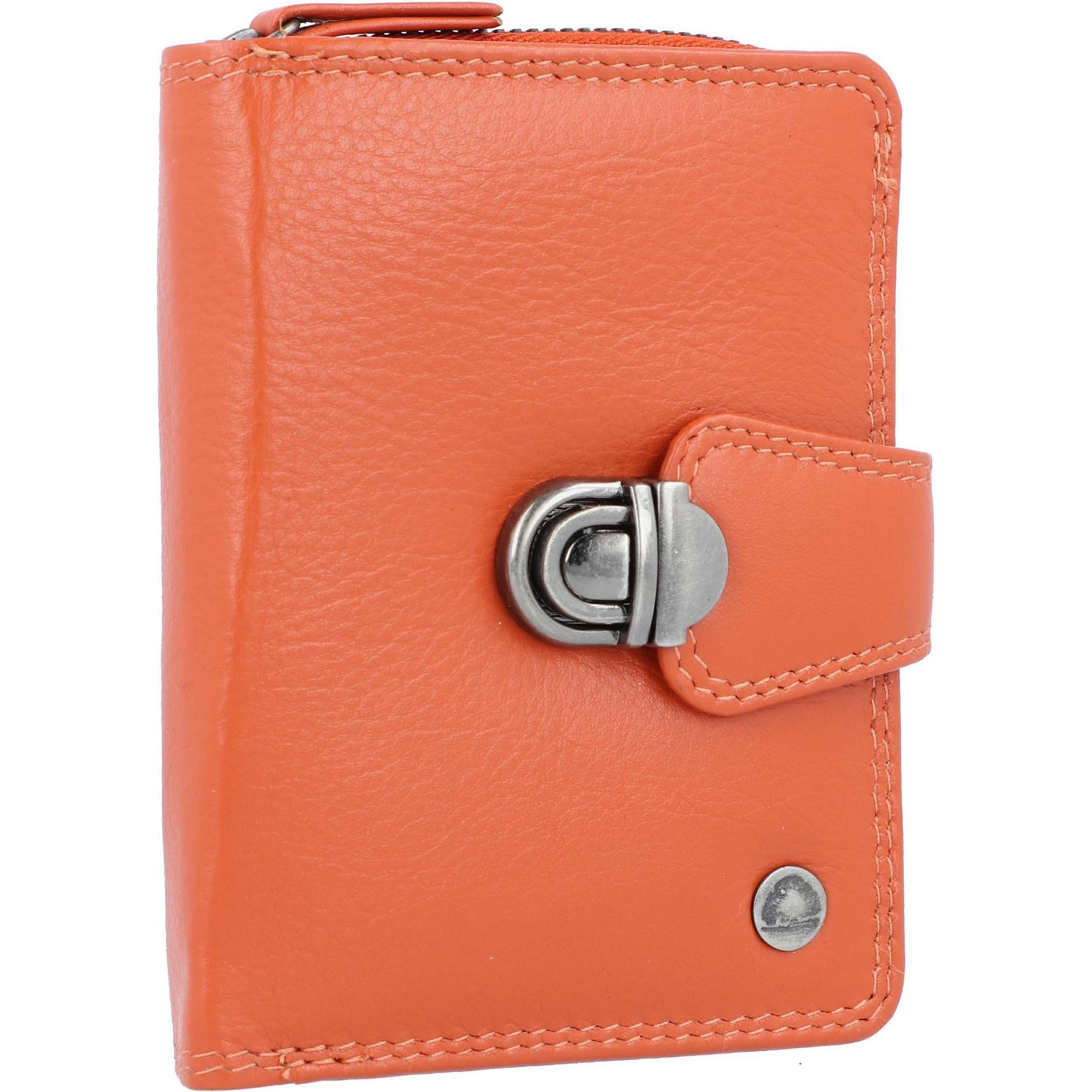 Greenburry, Damen, Portemonnaie, Spongy Geldbörse Leder 9 cm, Orange