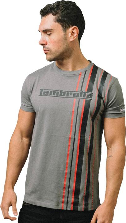 Actual product image Lambretta Mens SS25 Racing Stripe T-Shirt (XXL)