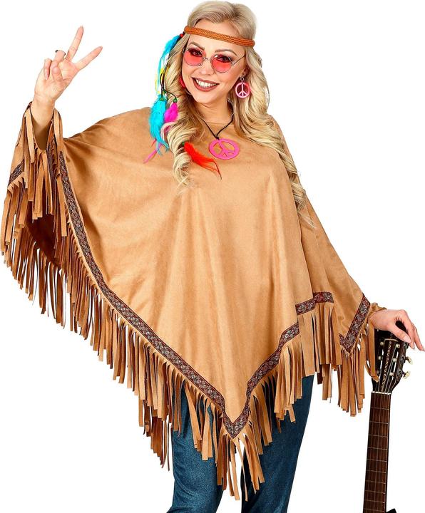 Produktbild Widmann Poncho Hippie oder Gaucho Cowboy (One Size)