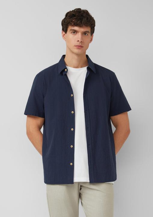 Immagine prodotto s.Oliver Regular Fit: Strukturiertes Kurzarmhemd aus Baumwolle (M)