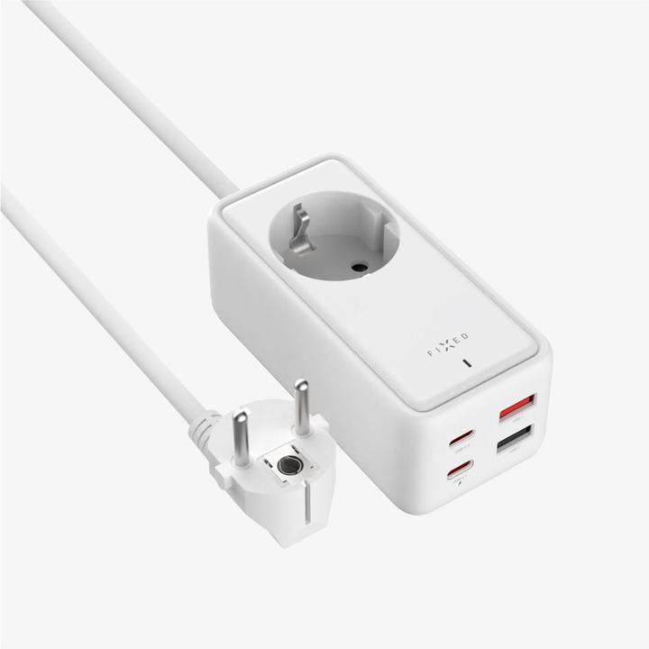 Immagine prodotto Fixed Charging Strip PD 65W 1,5m weiss / Netzwerkverlängerungsadapter / 2x USB-C und 2x USB GaN III (65 W, 4 porte)