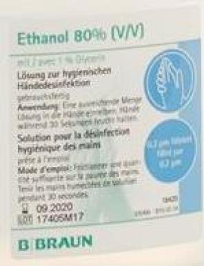 Energy Label B.Braun Braun Ethanol 80% Glycerine 1% Oval Bottle 1000 ml (1000 ml)