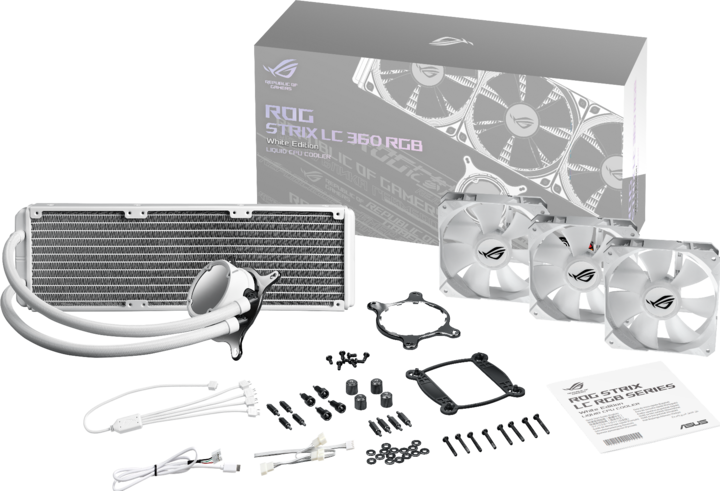 Actual product image ASUS ROG Strix LC 360 RGB White Edition Complete water cooling