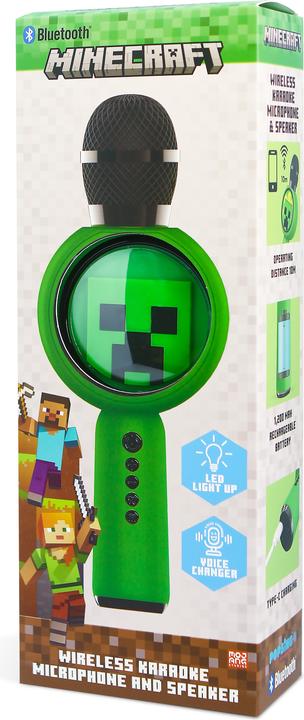 Produktbild OTL Kinder LED Karaoke Mikrofon mit Micro-SD Karten Slot und lustigem Stimmenverzerrer, lange Laufze