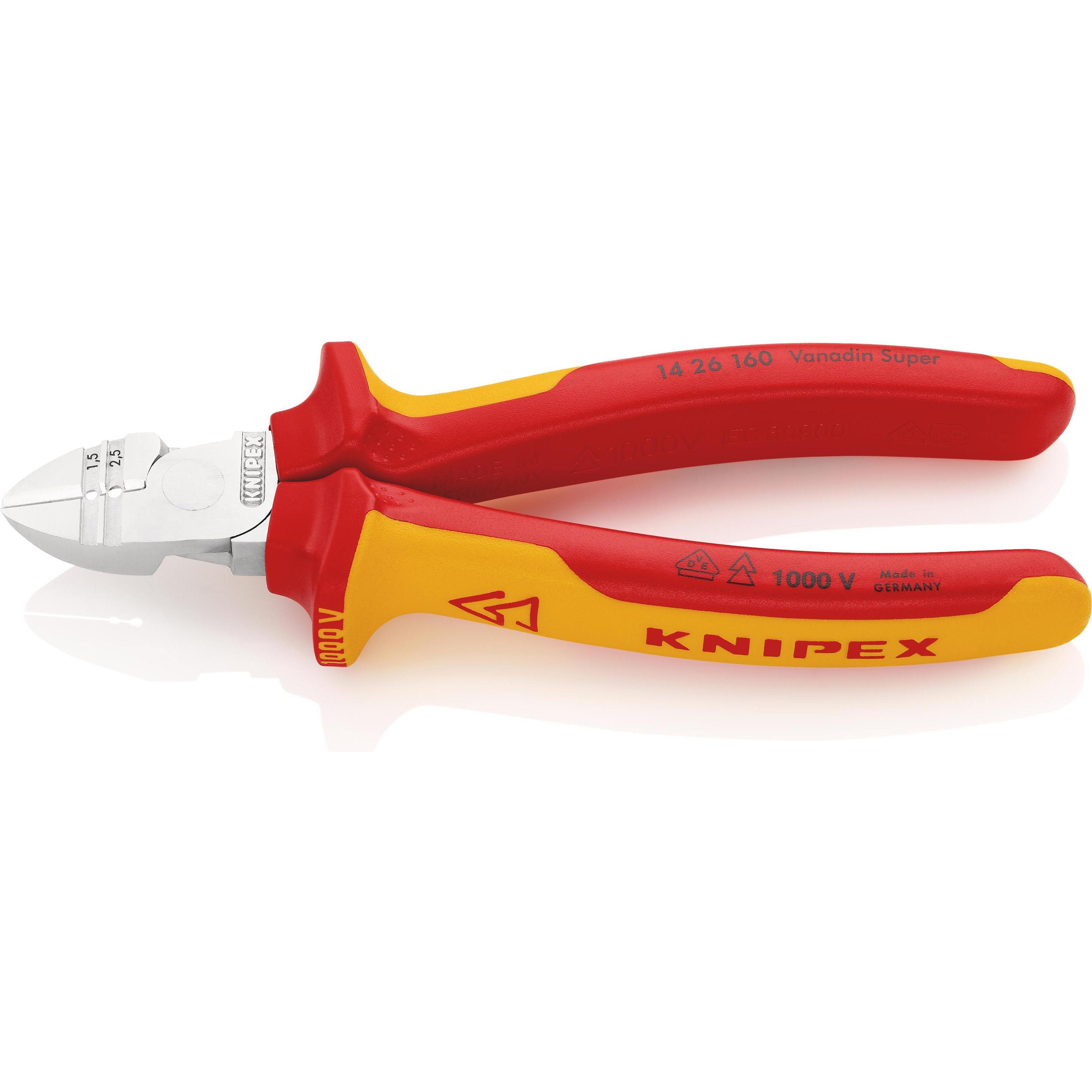 Thumbnail - Knipex, Bolzenschneider + Seitenschneider, Abisolier-Seitenschneider (160 mm)