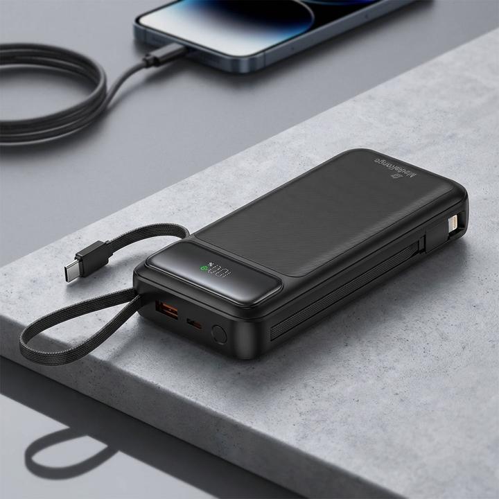 Actual product image MediaRange Powerbank 20.000mAh, USB-C® Power Delivery and Quick Charge enabled, black (20000 mAh, 15 W, 74 Wh)