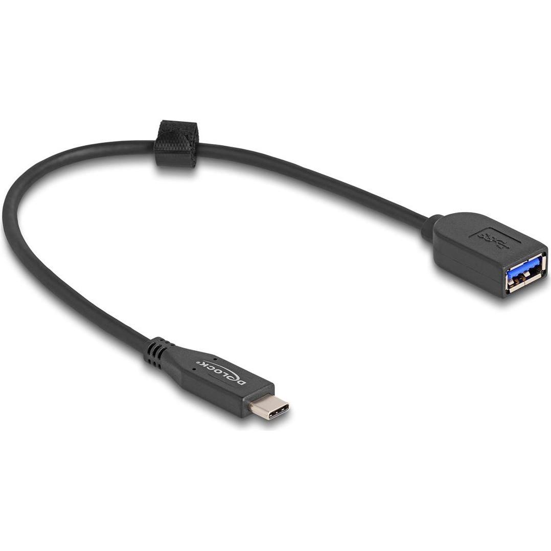 Delock Cavo USB 10 Gbps Da spina USB Tipo-C a presa Tipo-A (0.25 m, USB 3.2 Gen 2), Cavo USB