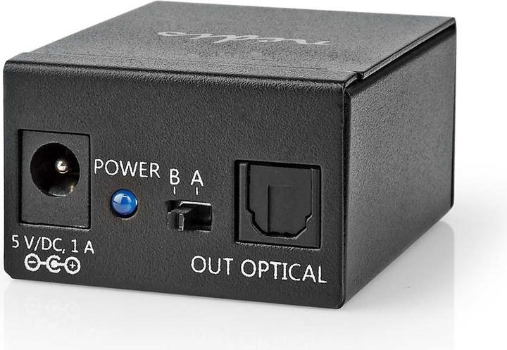 Actual product image Nedis Digital Audio Switch | 2-way | Connectors - Input: DC Power / 2x TosLink | Connectors - Output