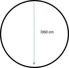 Actual product image Domoletti Mirror Hung Simple C-Edge D60 cm