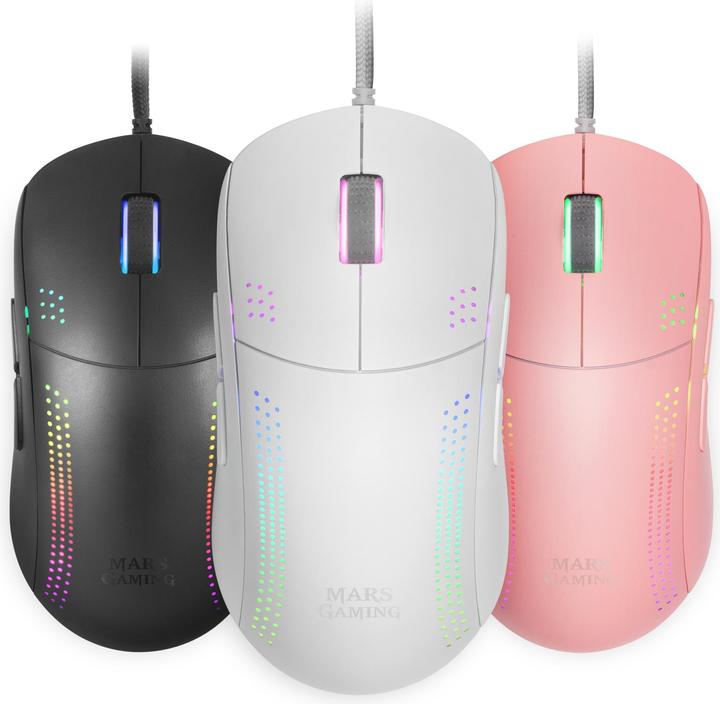 Actual product image Mars Gaming Souris Filaire Gamer Mmpro RGB (Blanc) (Cable)