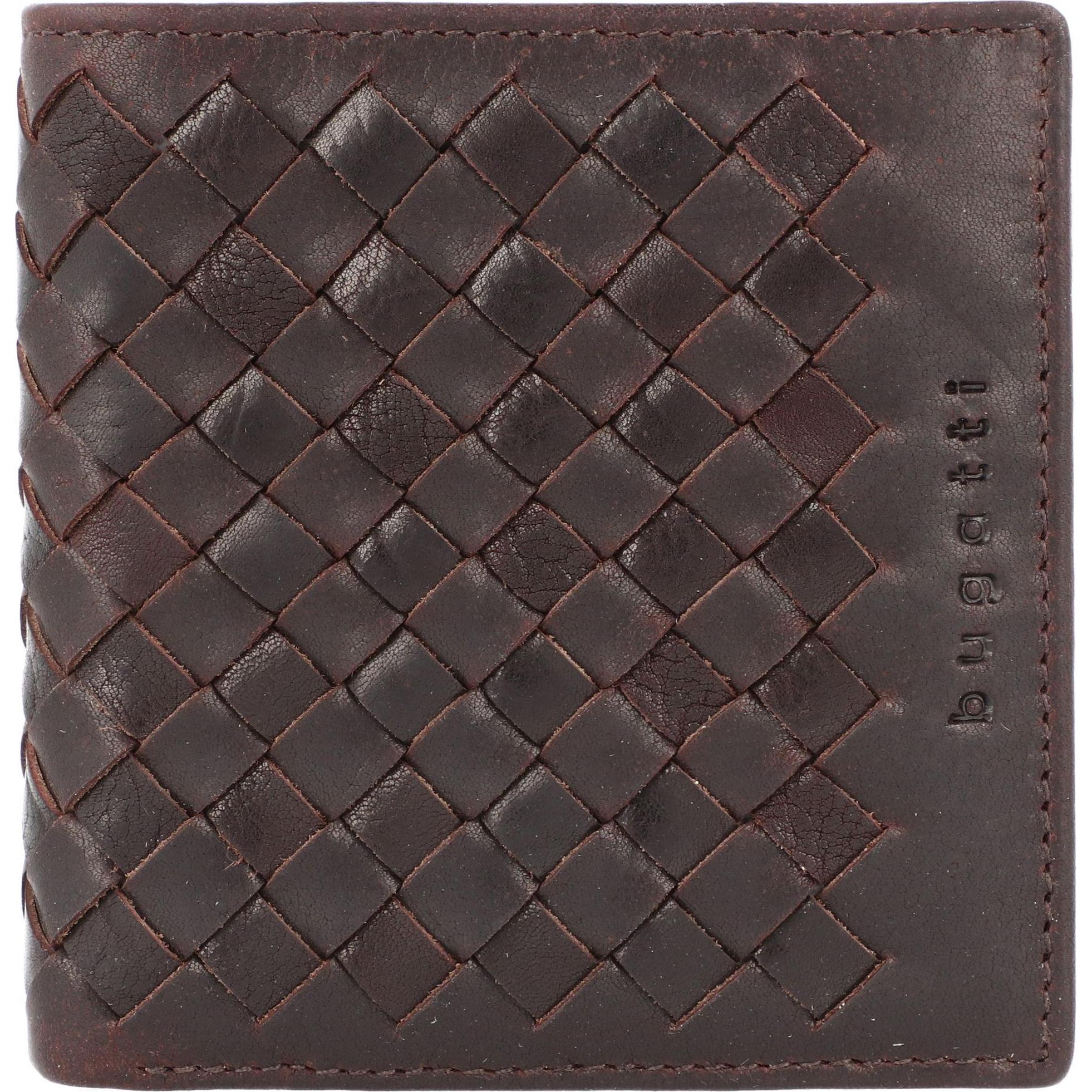 Thumbnail - Bugatti, Herren, Portemonnaie, Woven Geldbörse Leder 11 cm, Braun