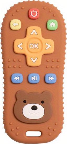 Image du produit Activity Board Jouet de dentition pour bébé en silicone en forme d'ourson, jouet de dentition pour bébé en