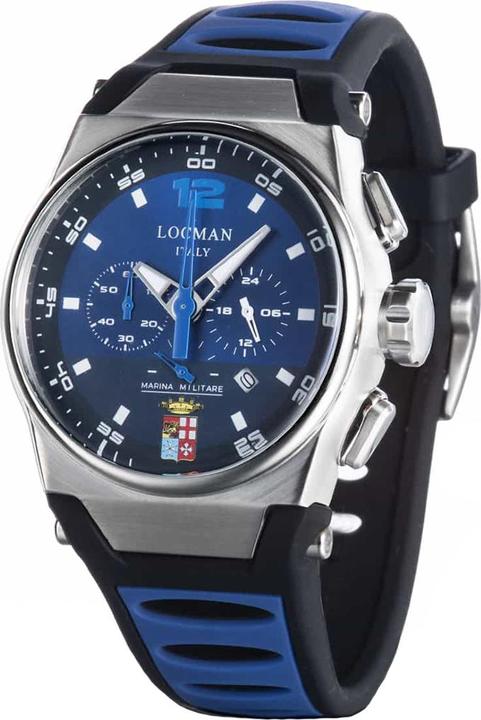 Actual product image Locman Italy Men's Watch Mare Militare Chrono Ref. 0555 (Chronograph, 44 mm)