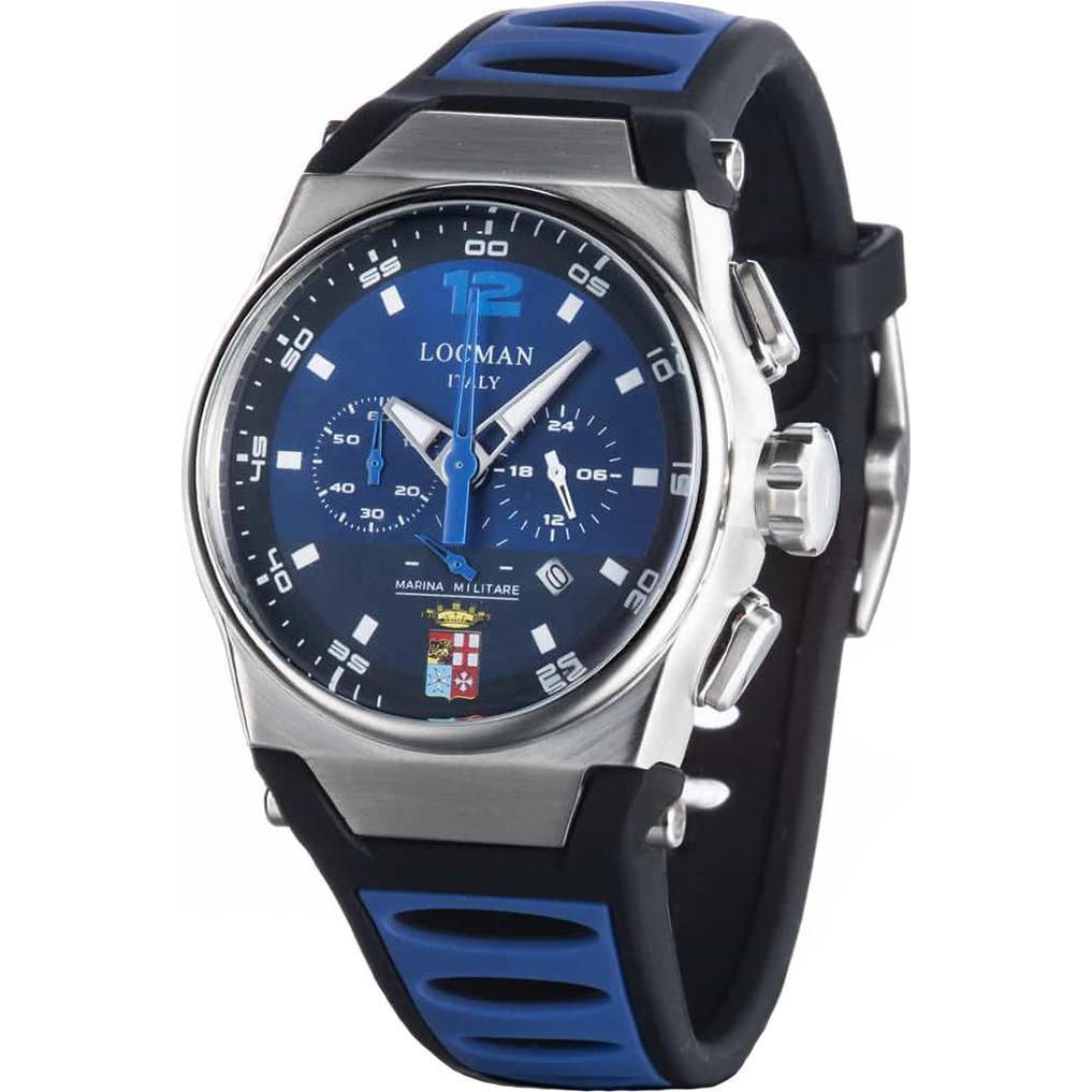 Thumbnail - Locman, Armbanduhr, Italy Herrenuhr Mare Militare Chrono Ref. 0555, Blau, (Chronograph, 44 mm)