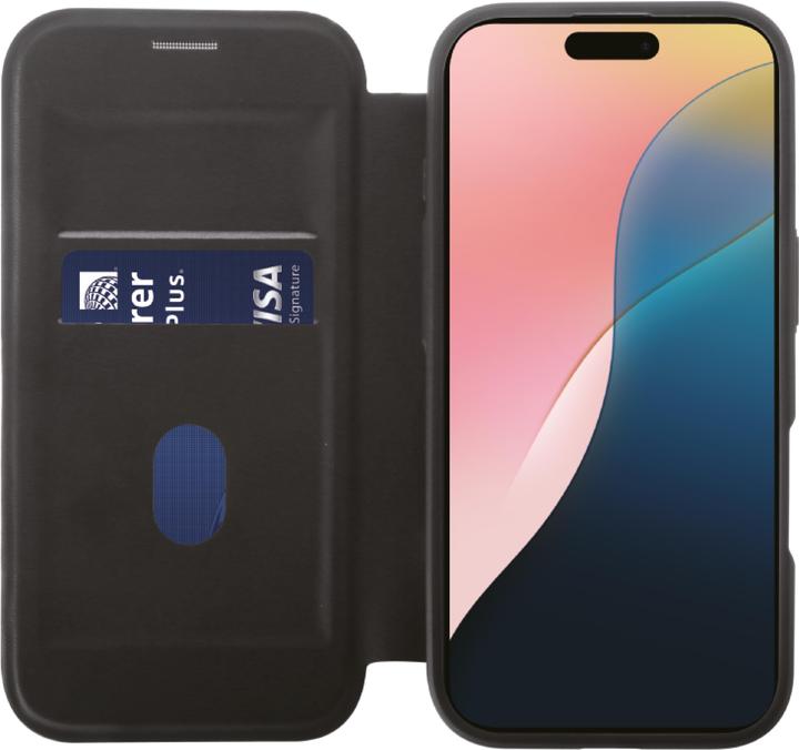 Image du produit Vivanco MAG PREMIUM Wallet pour iPhone 16, noir, 2.0m Drop-Protection, MagSafe Suport (Apple iPhone 16)