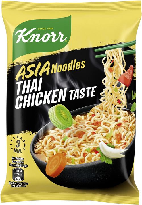 Image du produit Knorr Asia Noodles Thai sachet, Nouilles Asiatiques Snack, prêt en seulement 3 minutes (70 g)