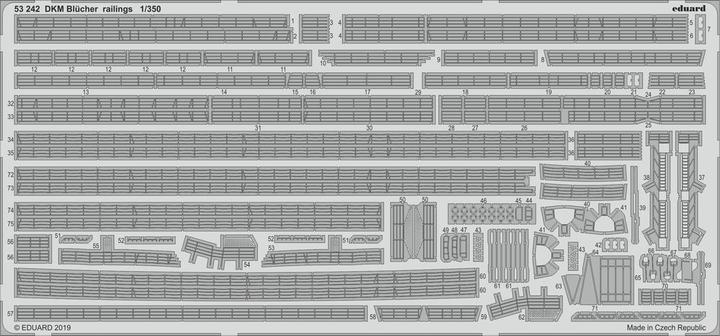 Actual product image Eduard DKM Blücher railings for Trumpeter