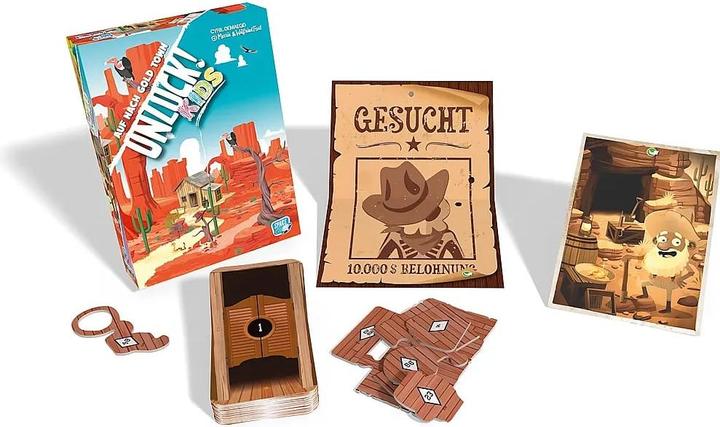 Immagine prodotto Asmodée SCOD0116 - Sblocca! Kids: Off to Gold Town, puzzle game, per 1-4 giocatori, da 6 anni (EN) (Tedesco, 1 - 4 Giocatori)