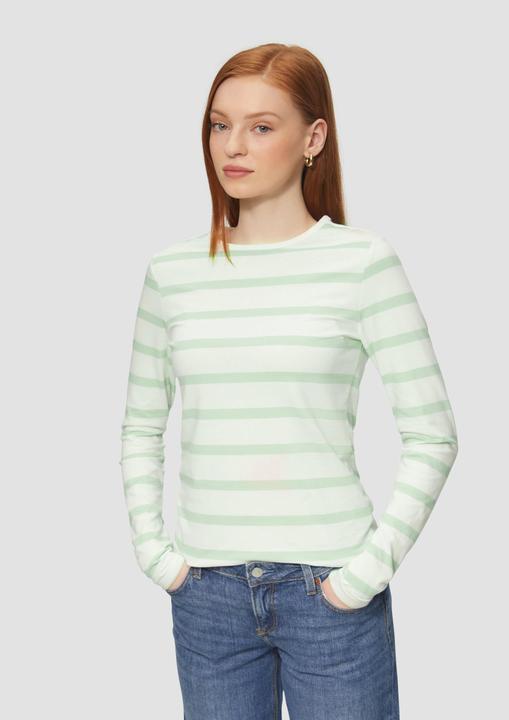 Produktbild S.Oliver T-Shirt Schmales Ringelshirt mit Rundhalsausschnitt (M)