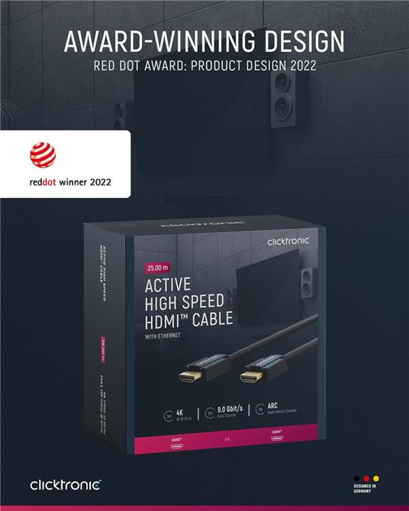 Image du produit clicktronic HDMI (Typ A) — HDMI (Typ A) (25 m, HDMI)