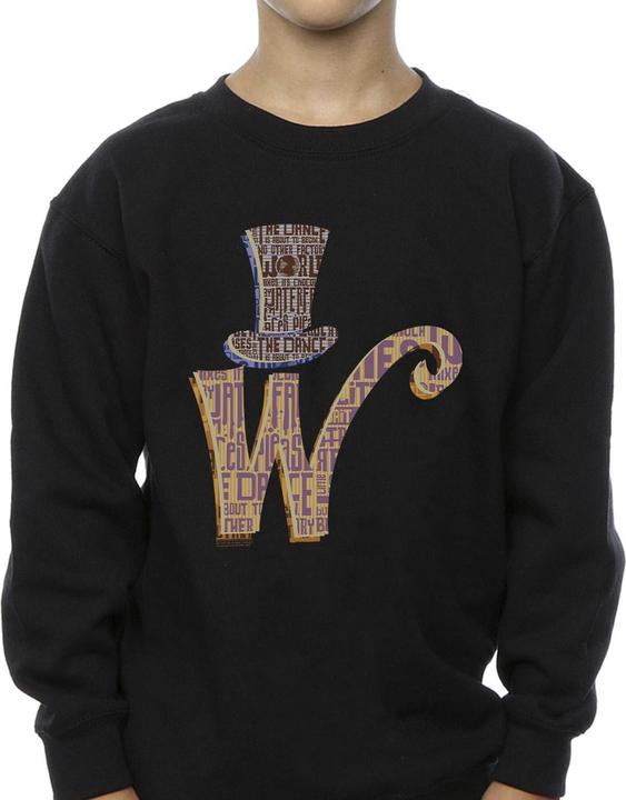 Actual product image Willy Wonka & the Chocolate Factory Boys W Logo Hat Sweatshirt (128)