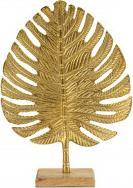Image du produit IKO Sculpture feuille d'or sur socle en bois h=32c (32 x 23 cm)