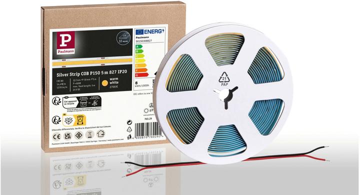 Produktbild Paulmann Pro Strip Silver P150 COB (Warmweiss, 500 cm, Indoor)