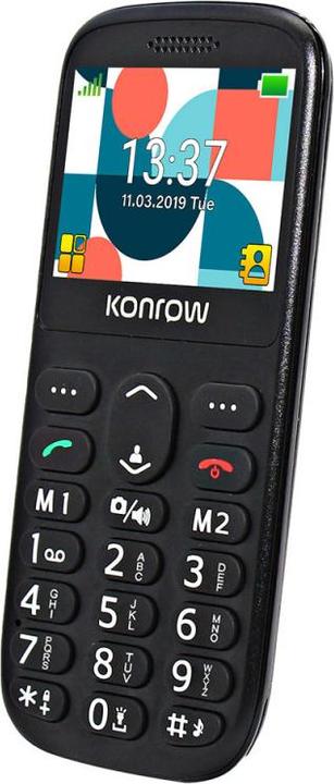Actual product image Konrow Senior 231 (Écran 2.31" - Double Sim - Dock de charge Fourni) Noir (2.31")