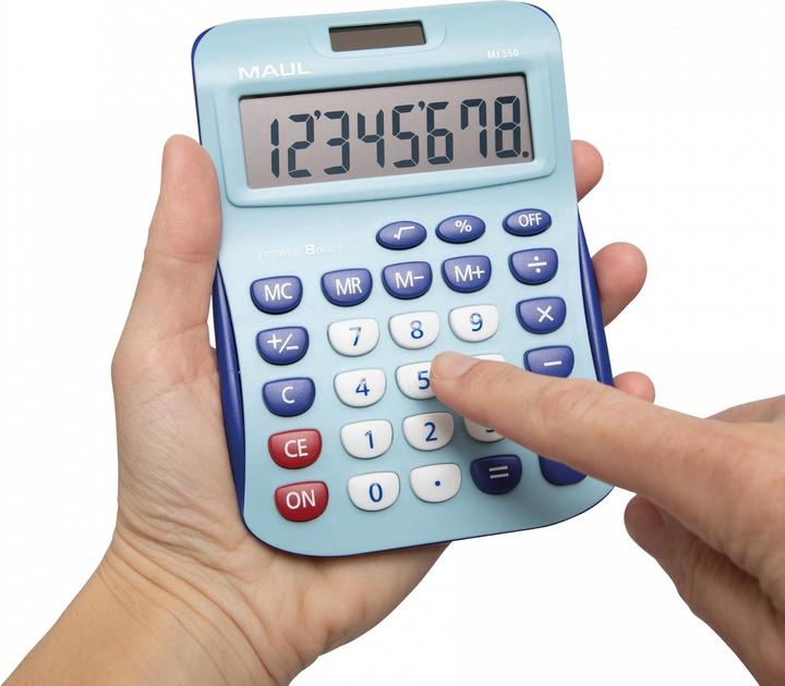 Actual product image Maul Calculator MJ550 Junior Blue (Batteries)