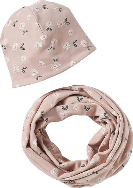 Actual product image Vertbaudet Mädchen-Set: Mütze & Rundschal mit Blumen