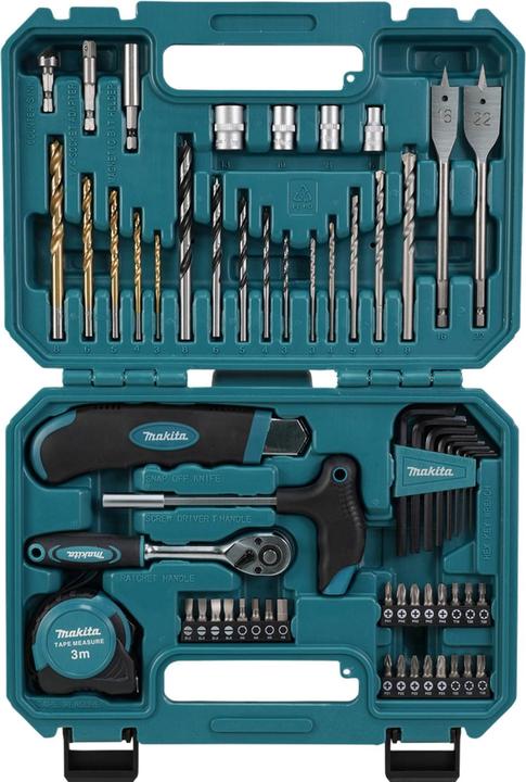Produktbild Makita E-15095 Werkzeugset 60-tlg. (16 mm, 22 mm, 3 mm, 4 mm, 5 mm, 6 mm, 8 mm)