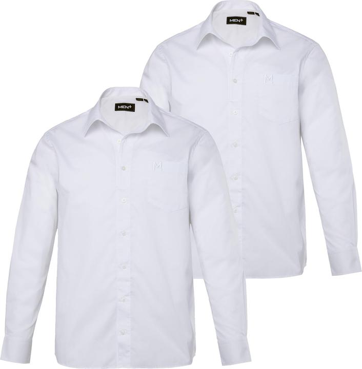 Image du produit Men+ Businesshemd, Langarm, 2er-Pack, Variokragen, Comfort Fit, Easy Care (5XL)