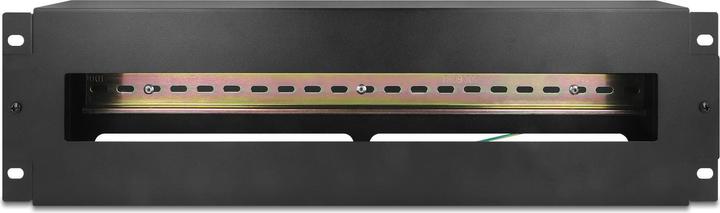 Produktbild Delock 48.26cm 19zoll Schutzschalterleiste mit Abdeckung und Hutschiene 3 HE Metall schwarz