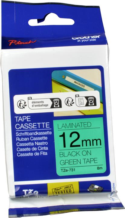 Produktbild Brother Tze-731 (1.20 cm, Grün)