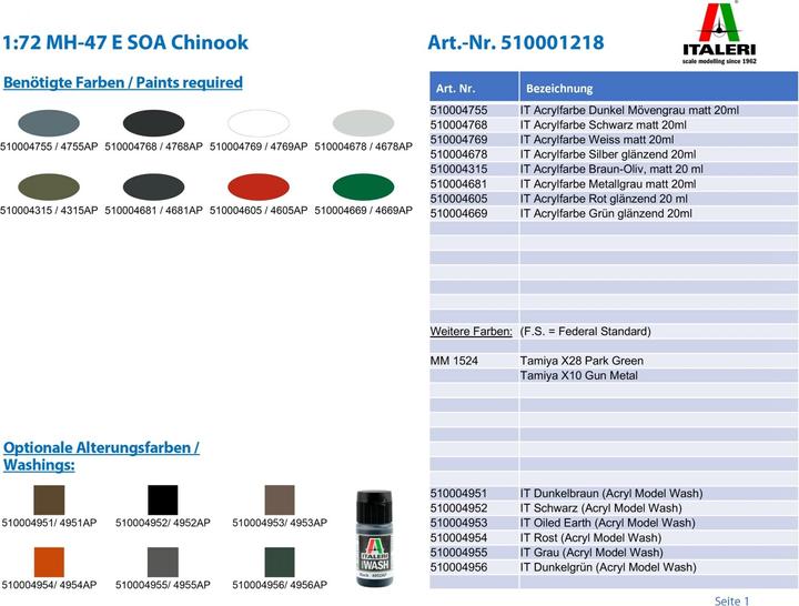 Produktbild Italeri MH-47 E SOA Chinook