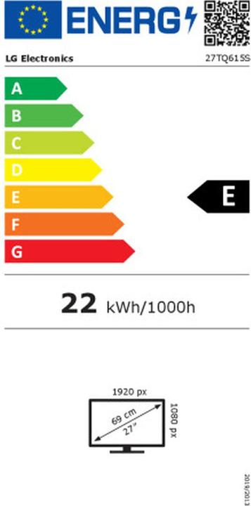 Etichetta energetica LG 27TQ615S-WZ (1920 x 1080 pixel, 27")