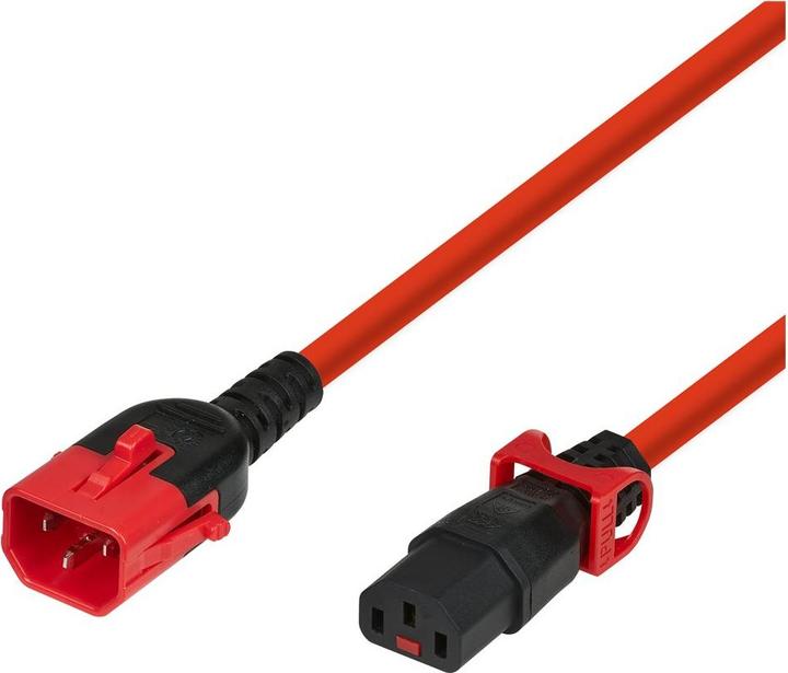 Produktbild ACT Powercord C13 - C14 Dual IEC LOCK red 2 m (2 m)