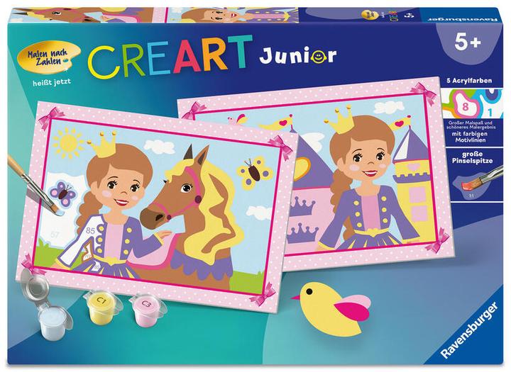 Produktbild Ravensburger CreArt, Malen nach Zahlen Junior - Kleine Prinzessin