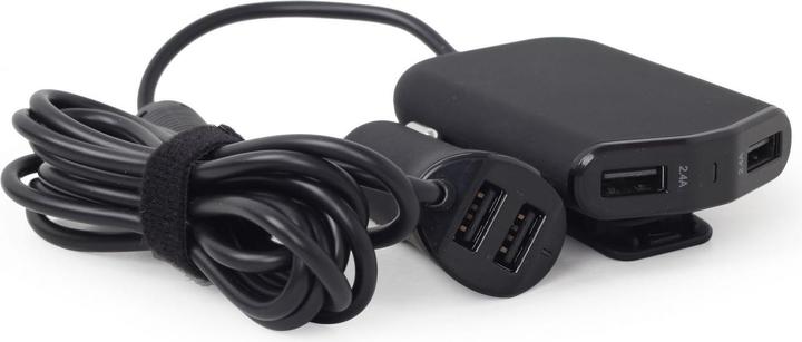 Produktbild Gembird Kfz-Ladegerät 4 Anschlüsse vorne/hinten