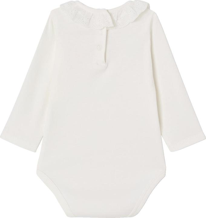 Actual product image Vertbaudet Bio-Kollektion: Baby Langarm-Body mit besticktem Kragen (86)