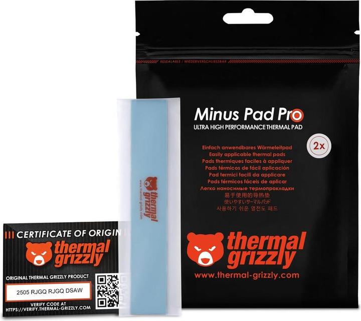 Immagine prodotto Thermal Grizzly TG Minus Pad Pro - 120x20x0,5 mm 2 pcs (0.50 mm)