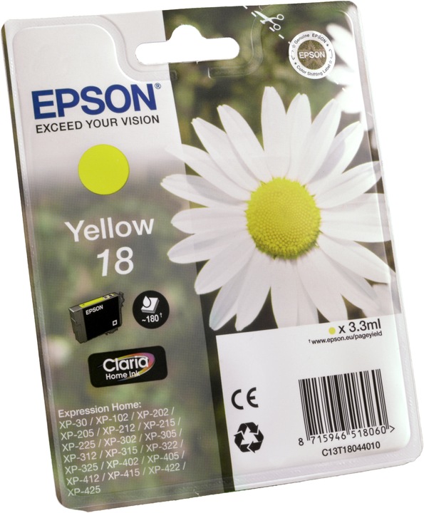 Actual product image Epson 18 Claria Home (Y)
