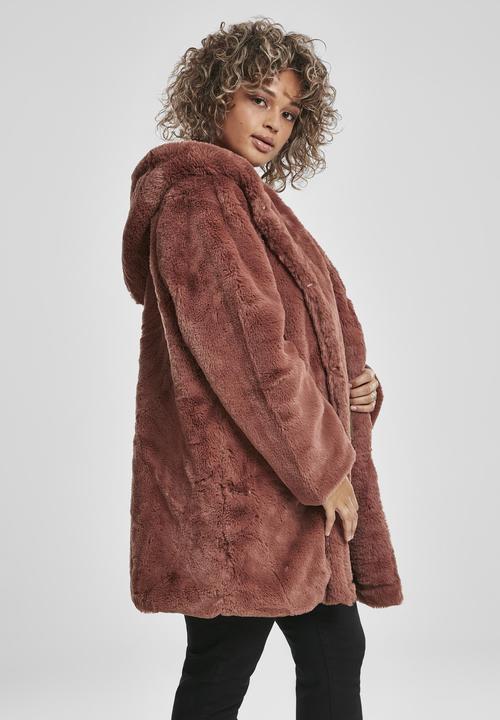 Produktbild Urban Classics UC Curvy Ladies Hooded Teddy Coat (S)