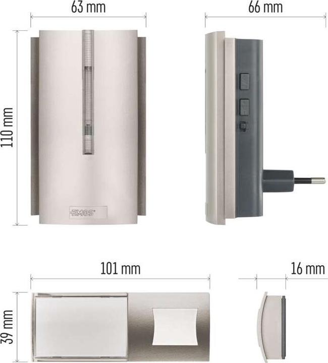 Produktbild Emos Wireless Doorchime&Repeater Ac