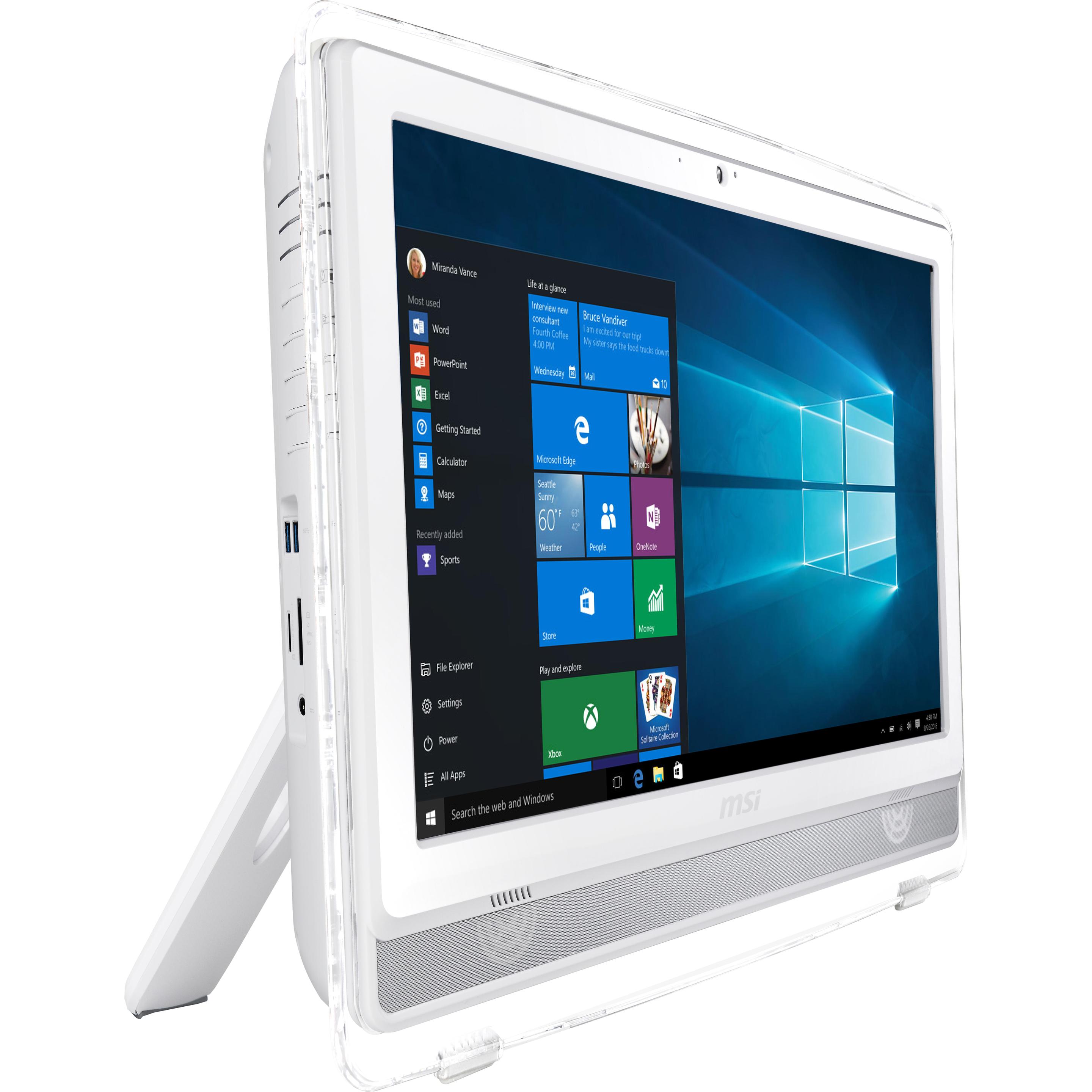 MSI PRO 22ET 6M-W361004G1T0S10MAMX (Intel Core i3-6100, 4 GB, 1000 GB), PC, Weiss