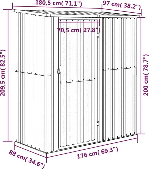 Actual product image vidaXL Geräteschuppen