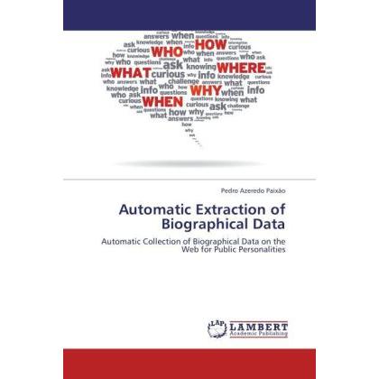 Automatic Extraction of Biographical Data, Fachbücher