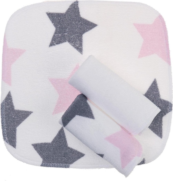 Lavette 3 pcs. rose Stars