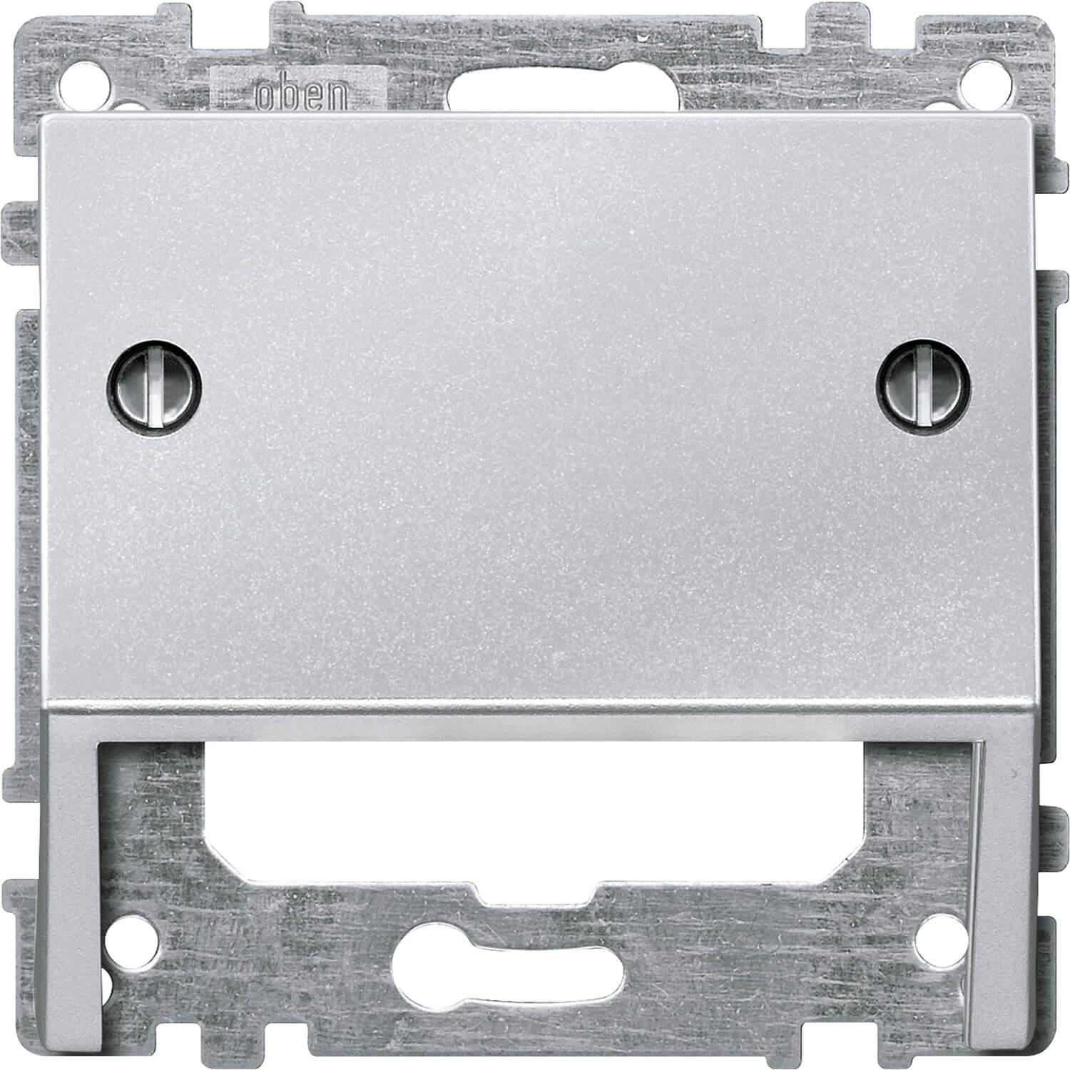Merten, Zubehör Schalterprogramm, Zentralplatte Mod-Jack 1f System M alu 464660